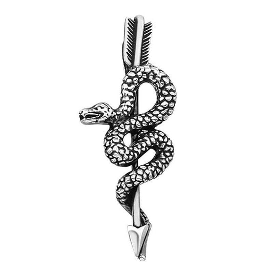 Silver Snake Men's Pendant image 0
