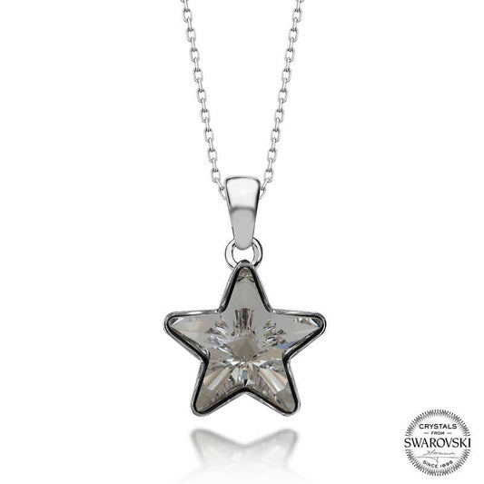 Swarovski Crystal Stone Star Silver Women's Necklace image 0