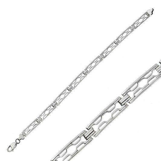 Men’s Silver Oxidized Bracelet image 0