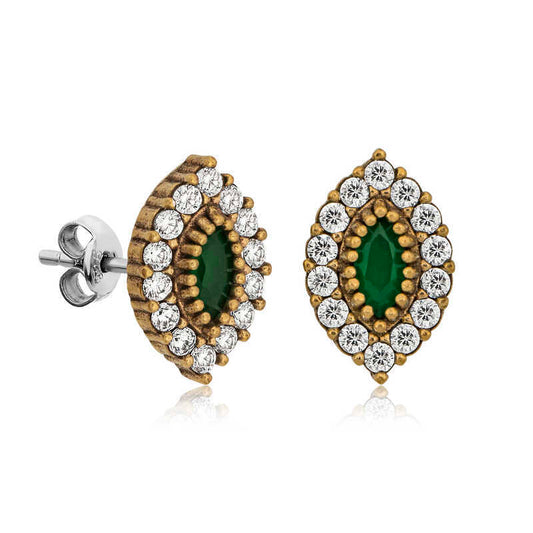 Silver Authentic Shuttle Studded Women's Earrings image 0