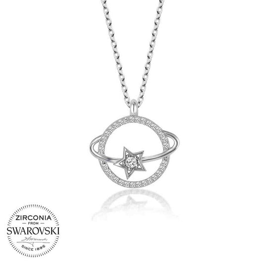 Swarovski Crystal Stone Planet Women's Necklace image 0