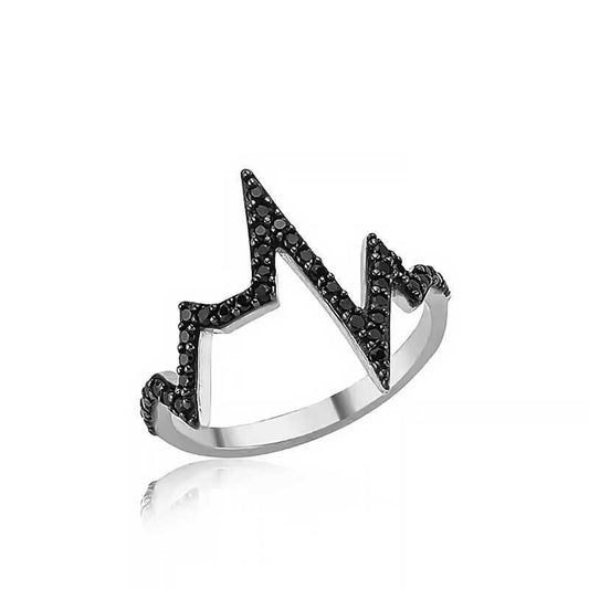 Silver Heart Rhythm Women's Ring image 0