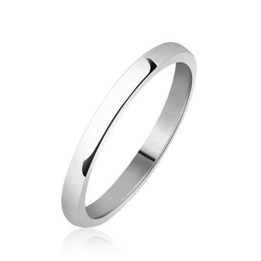 2mm Silver Wedding Band image 0