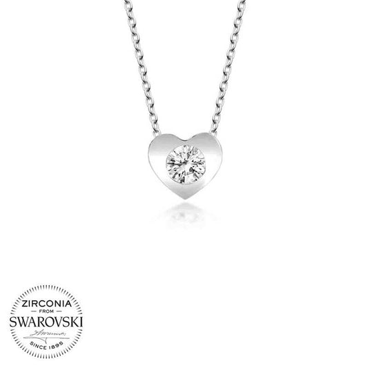Swarovski Silver Heart Women's Necklace image 0