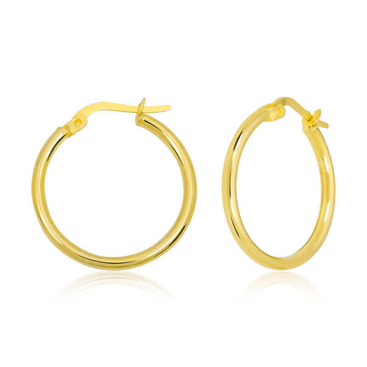 Silver Gold Hoop Women's Earrings image 0