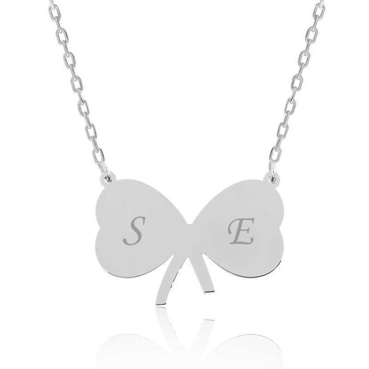 Women's Silver Ribbon Name Necklace image 0