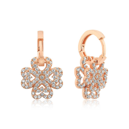 Silver Clover Earrings image 0