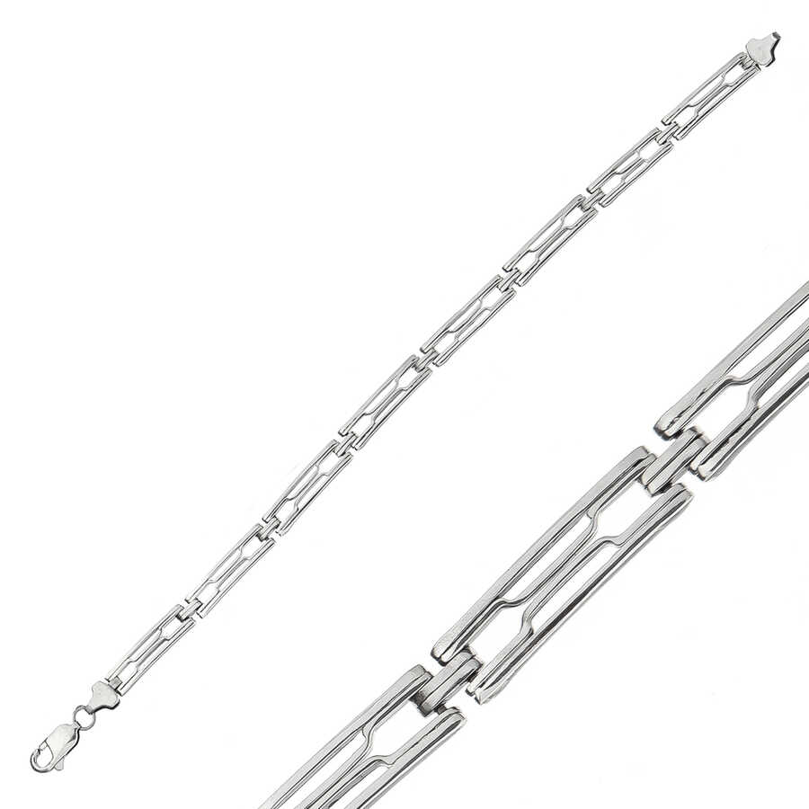 Men’s Oxidized Silver Bracelet image 0