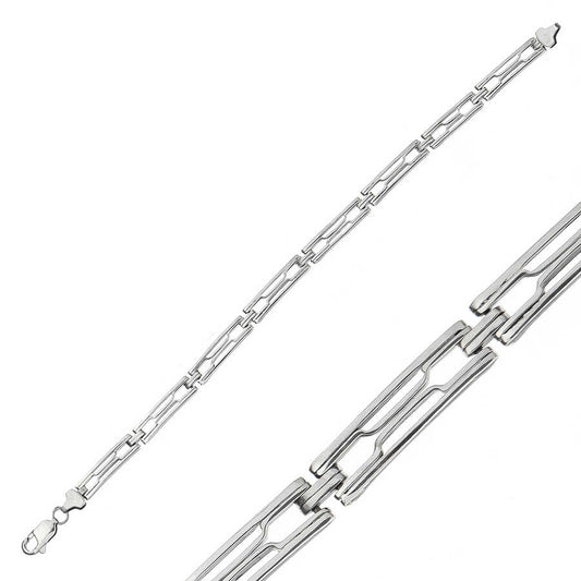 Men’s Oxidized Silver Bracelet image 0