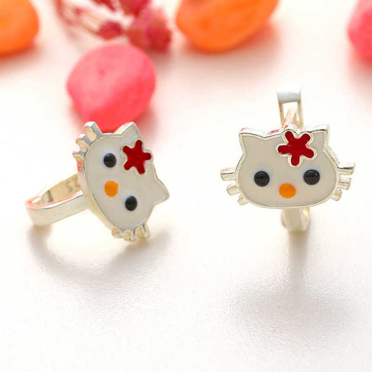 Silver Cat Girls Earrings image 0
