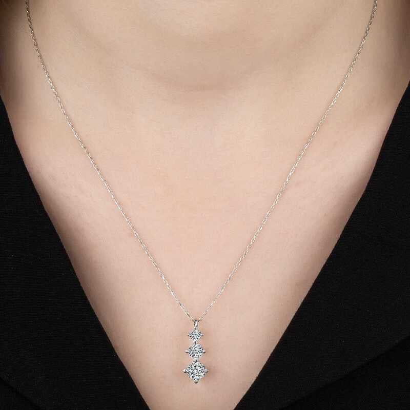Swarovski Crystals Three Stone Women's Necklace image 1