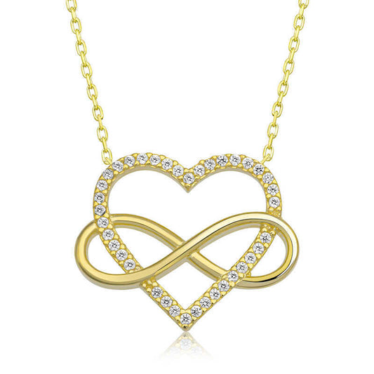 Silver Infinity Heart Women Necklace image 0
